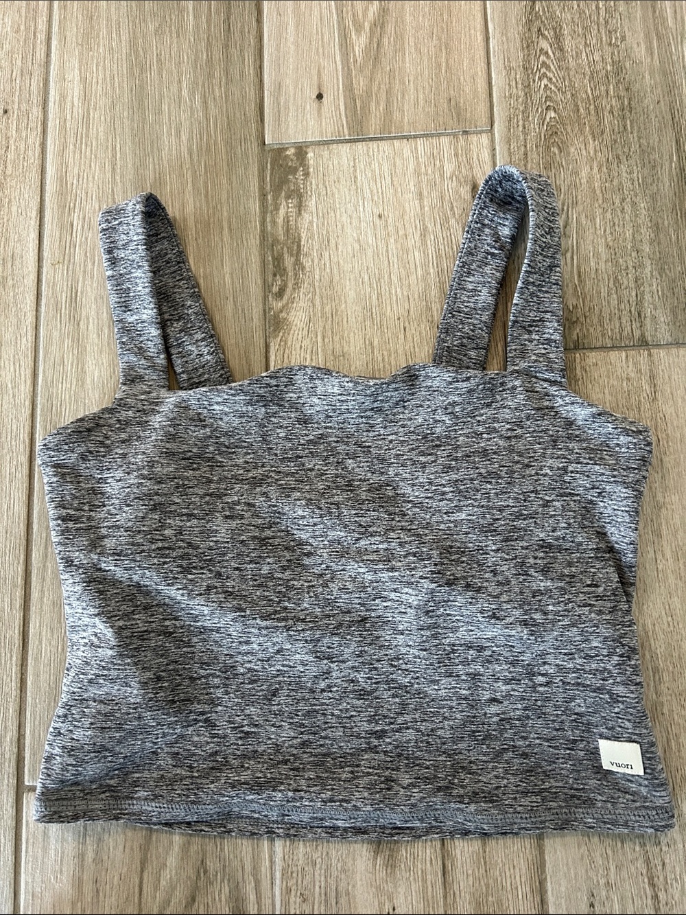 Vuori Gray Heather Square Neck Camisole
